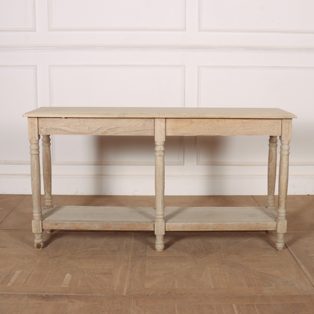French Bleached Oak Drapers Table View IX