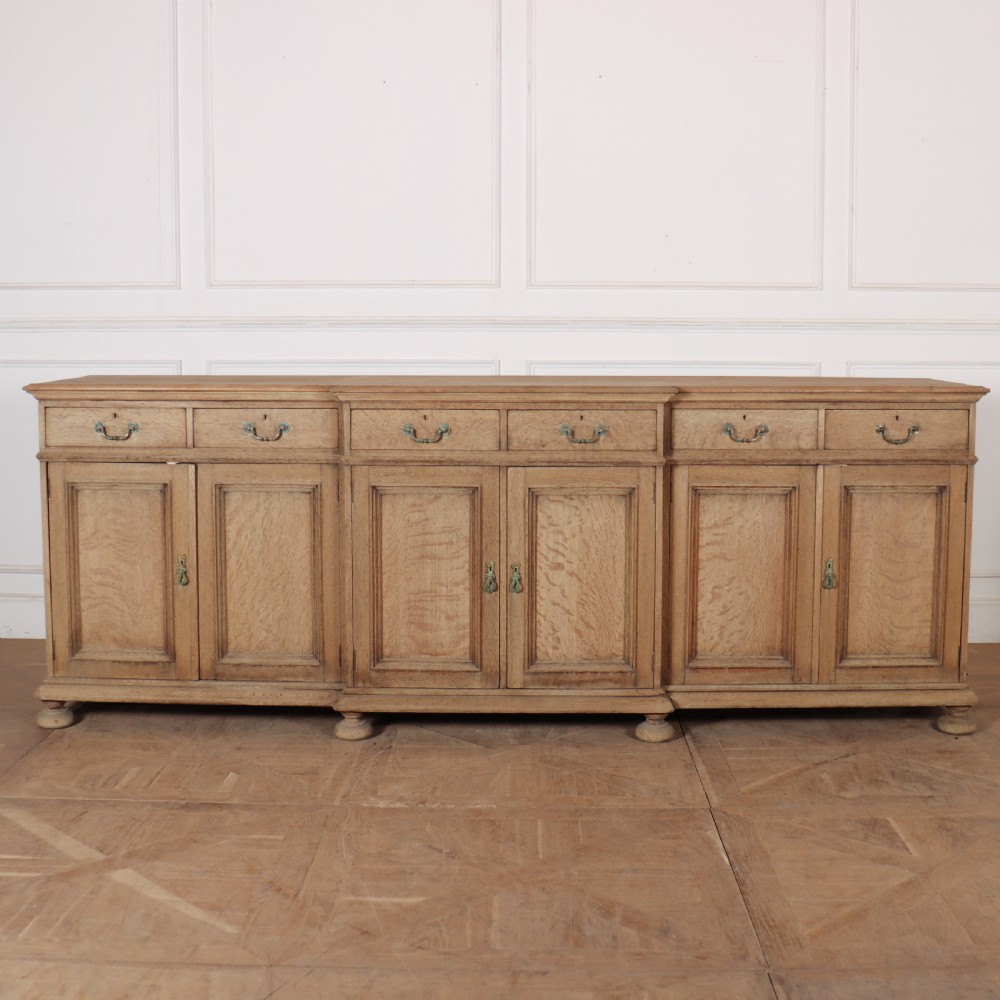 English Oak Breakfront Dresser Base
