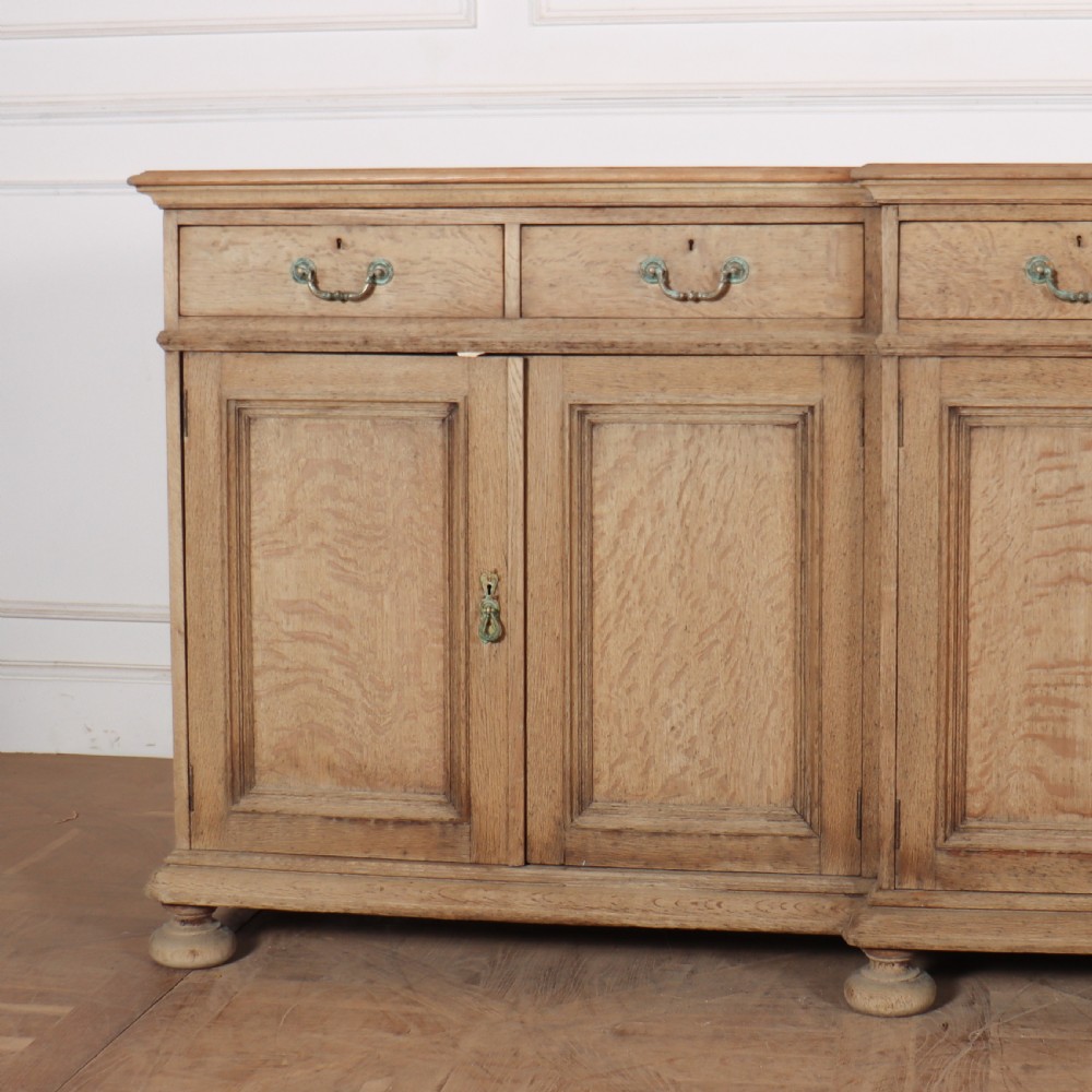 English Oak Breakfront Dresser Base View II