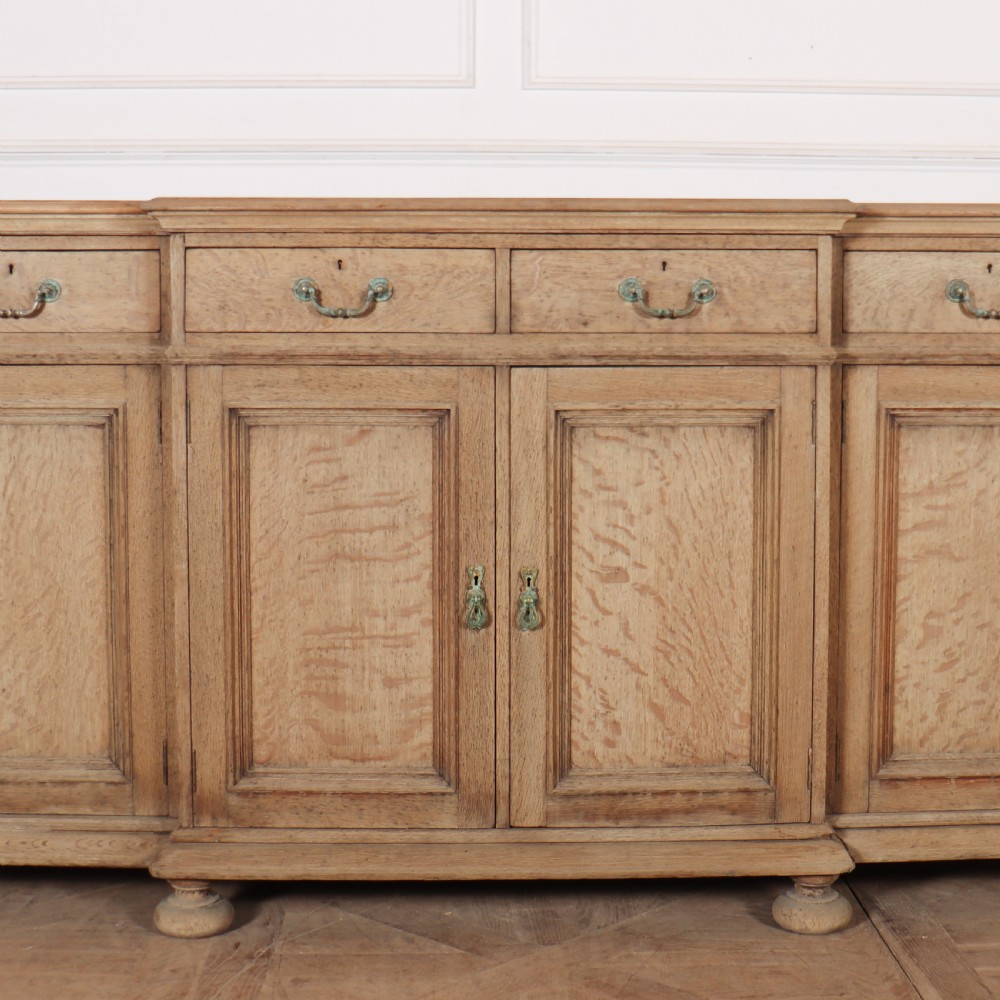 English Oak Breakfront Dresser Base View III