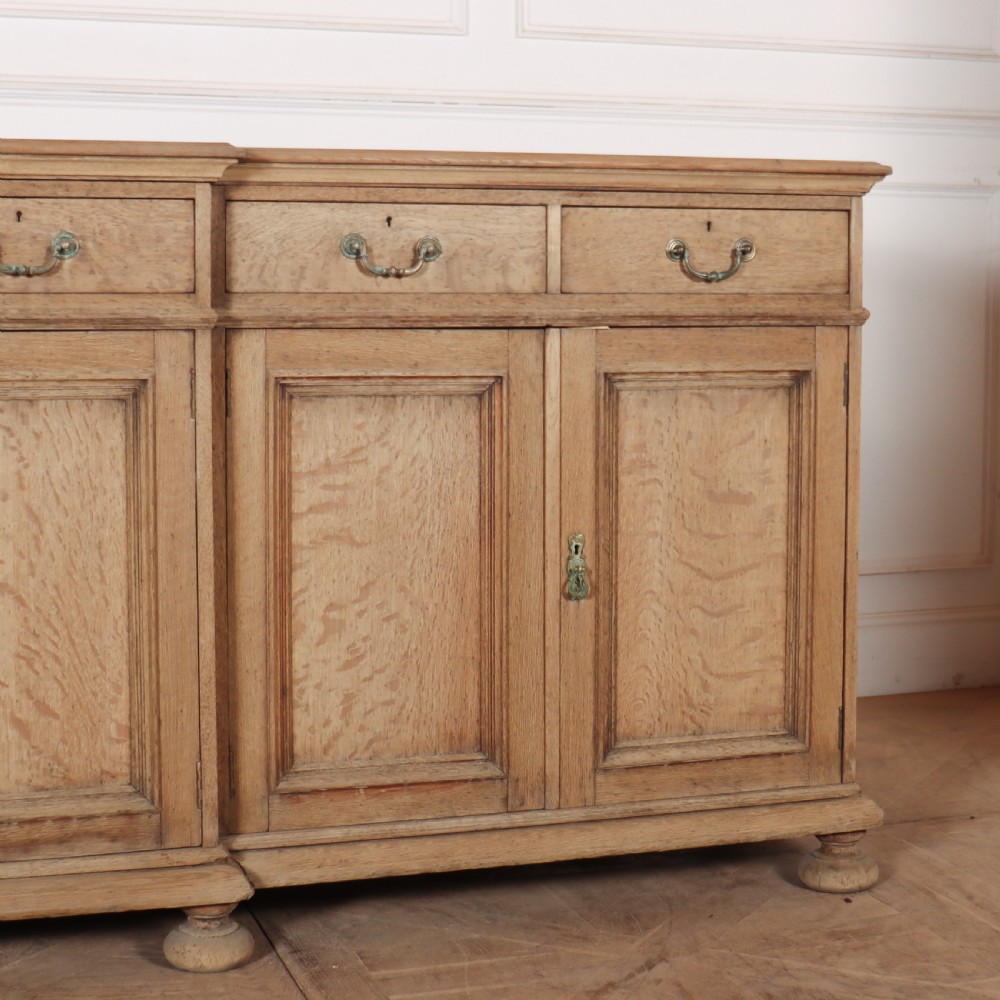 English Oak Breakfront Dresser Base View IV