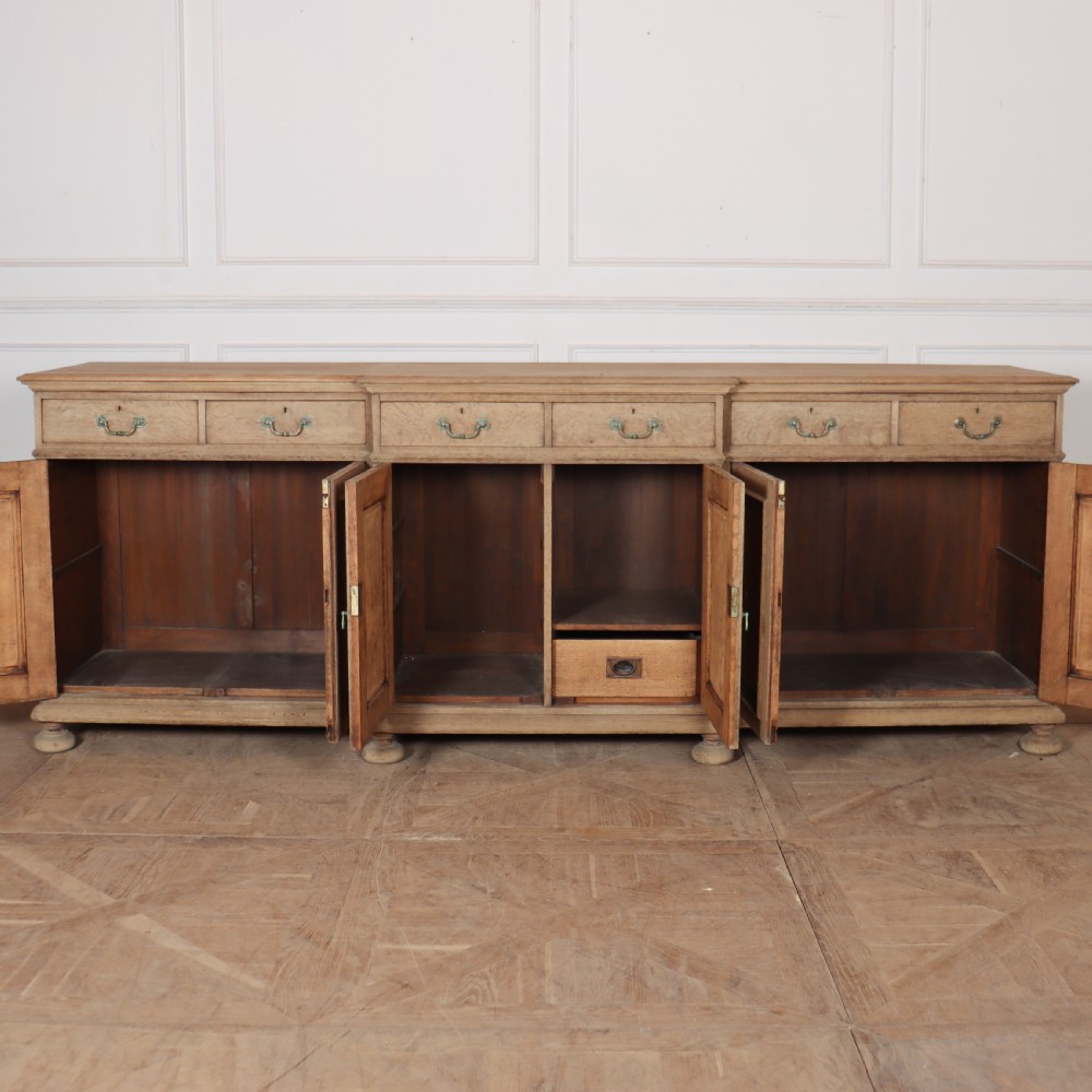 English Oak Breakfront Dresser Base View X