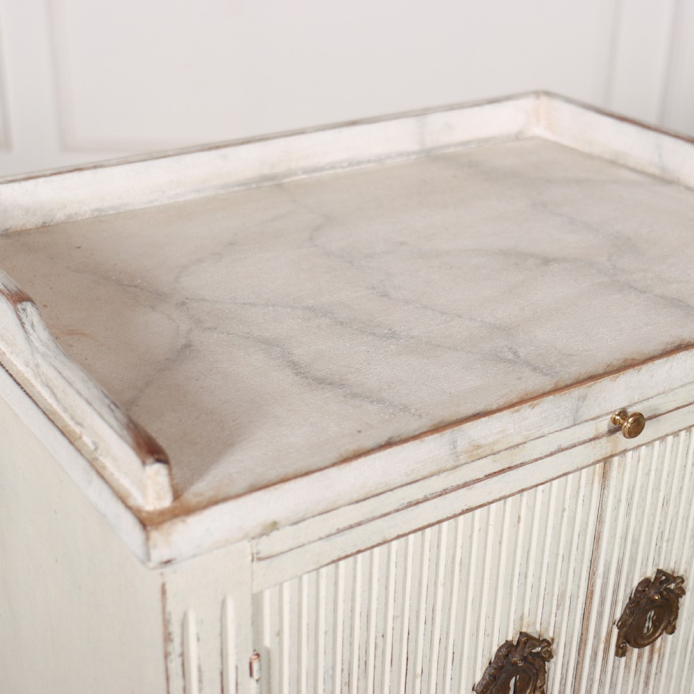 Swedish Painted Bedside Cupboard View VI