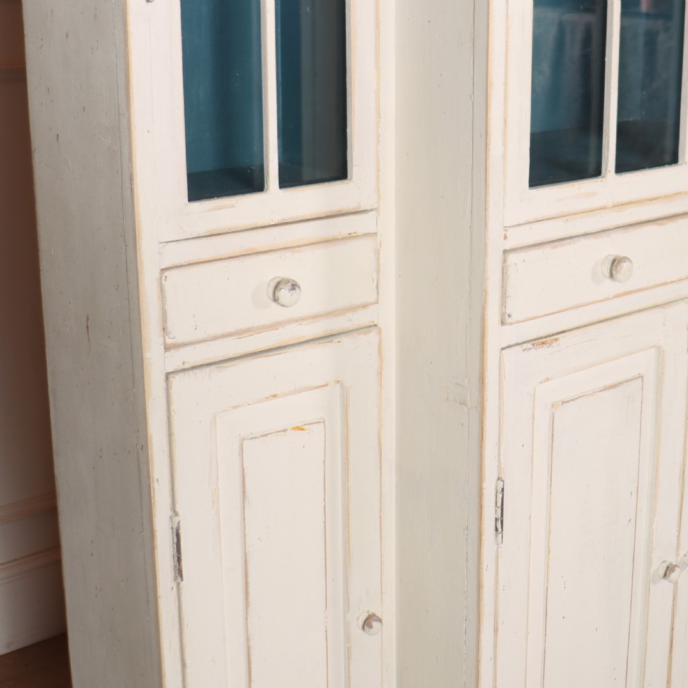 English Painted Breakfront Bookcase View VI