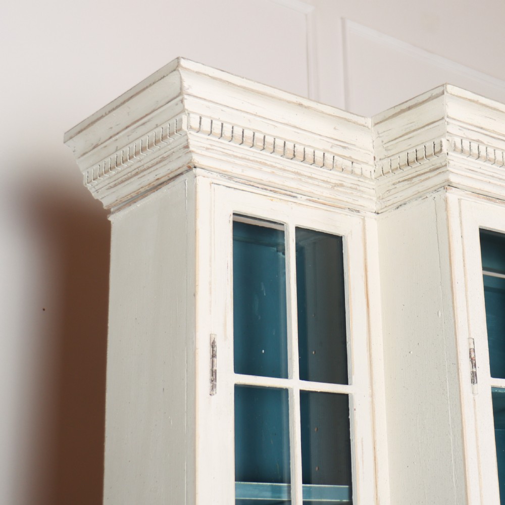 English Painted Breakfront Bookcase View VII