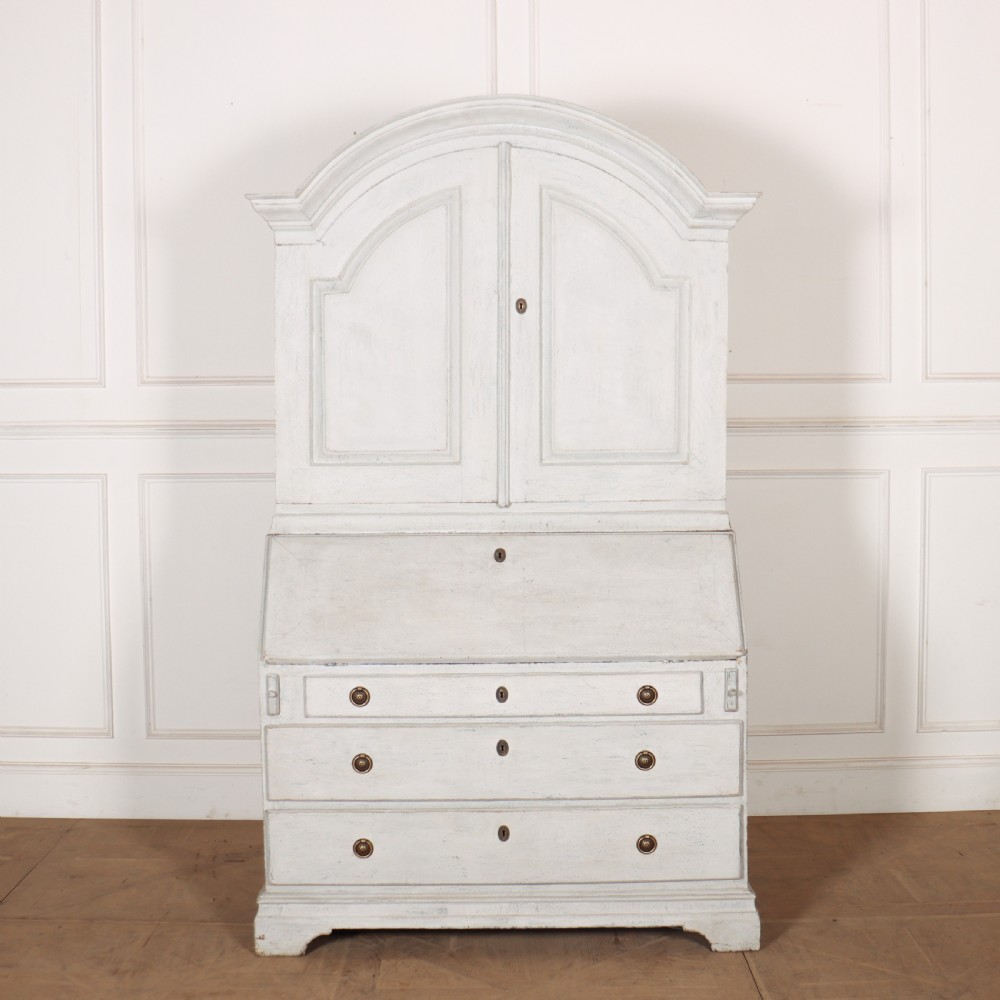 Swedish Painted Bureau Bookcase