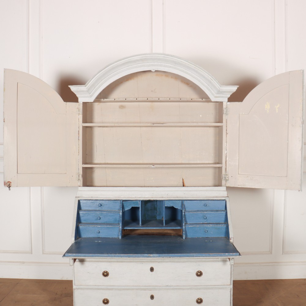 Swedish Painted Bureau Bookcase View IX
