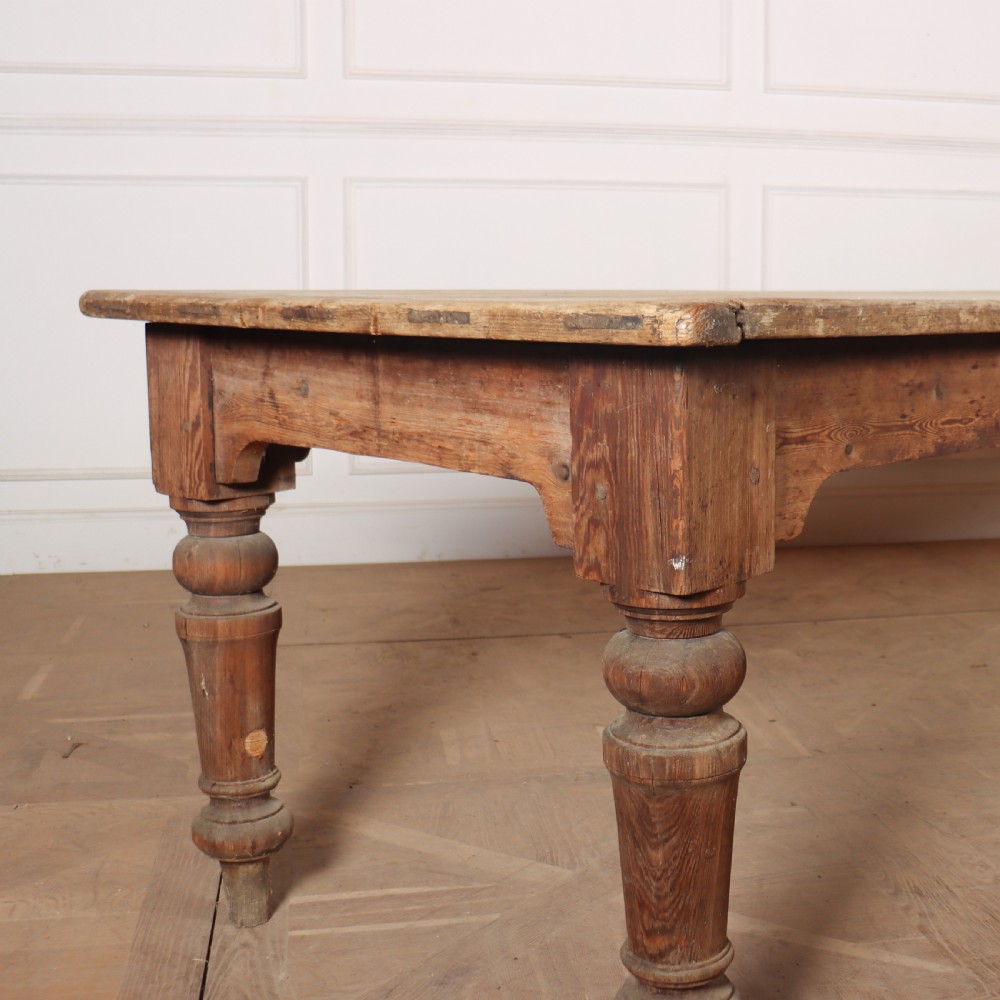 Irish Scrubbed Pine Farmhouse Table View II