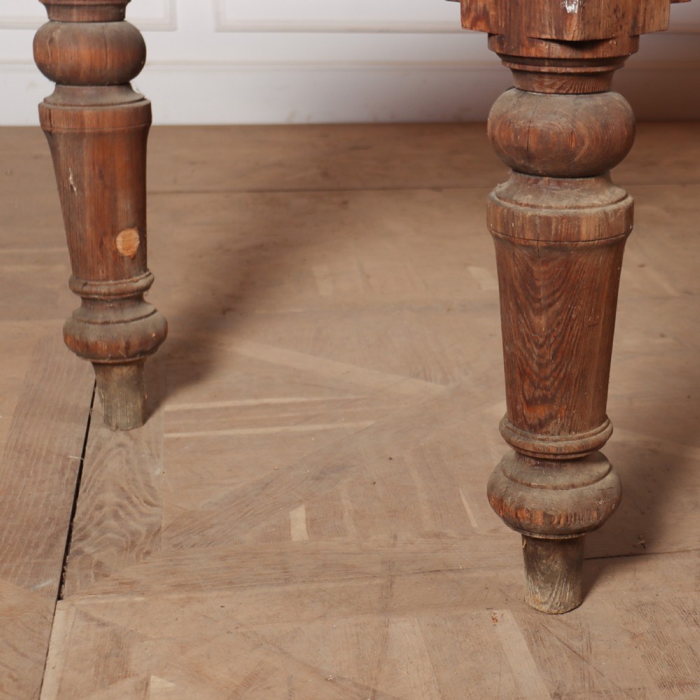 Irish Scrubbed Pine Farmhouse Table View III