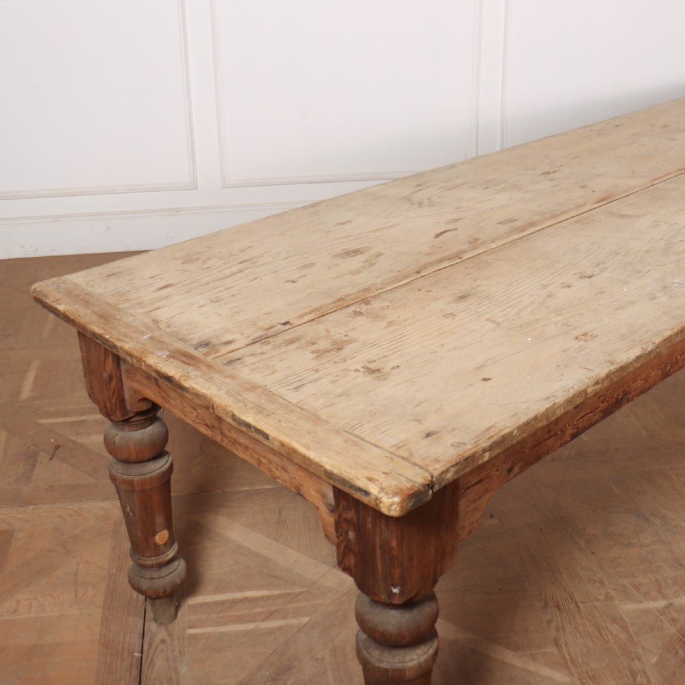 Irish Scrubbed Pine Farmhouse Table View IV