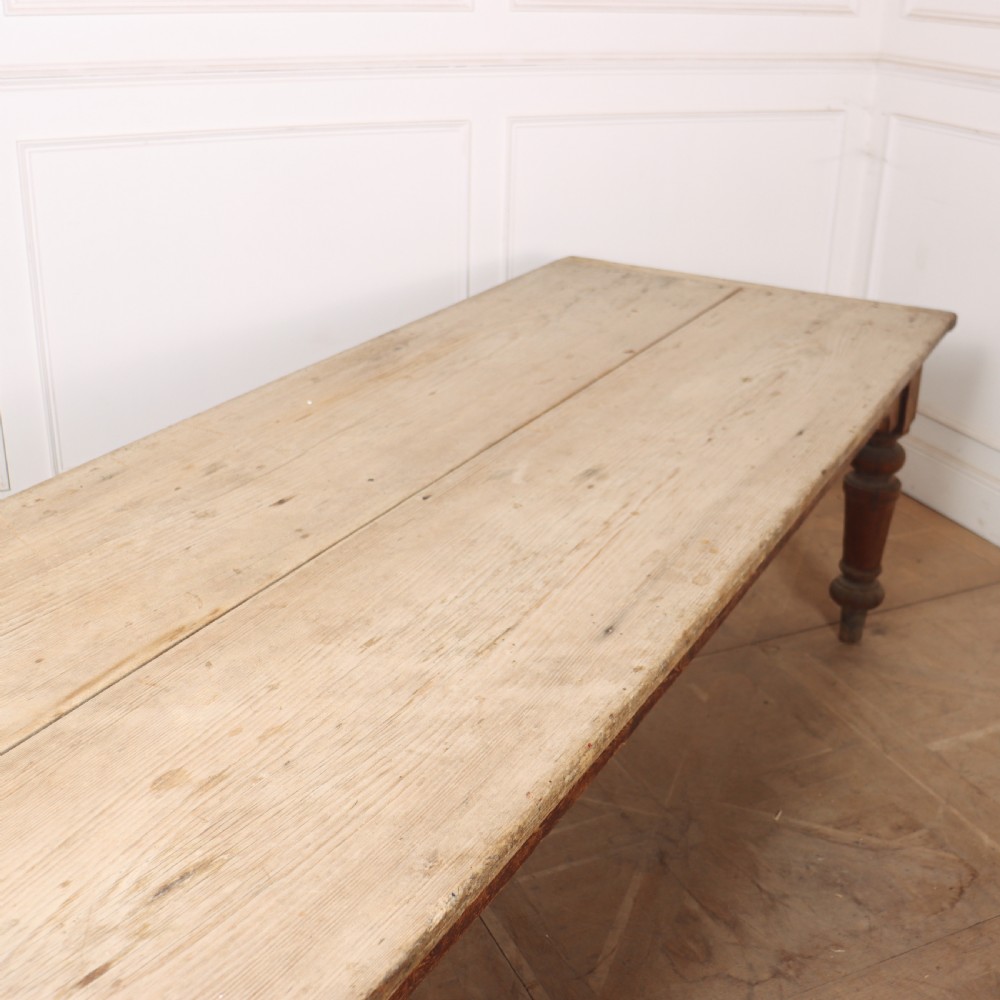Irish Scrubbed Pine Farmhouse Table View V
