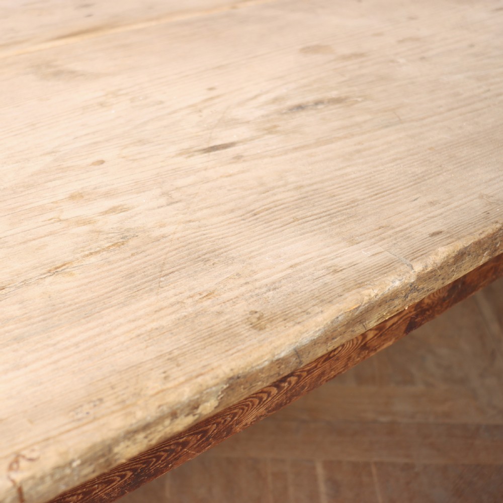 Irish Scrubbed Pine Farmhouse Table View VI