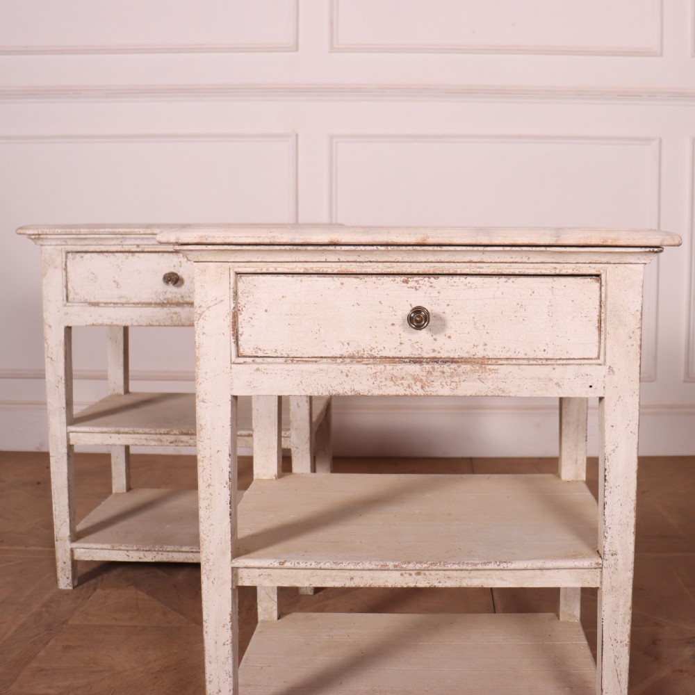 Pair of English Bedside Tables View II