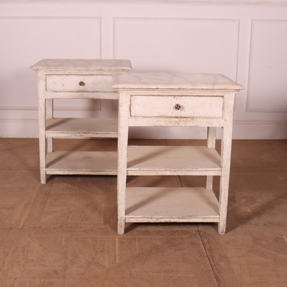 Pair of English Bedside Tables View III