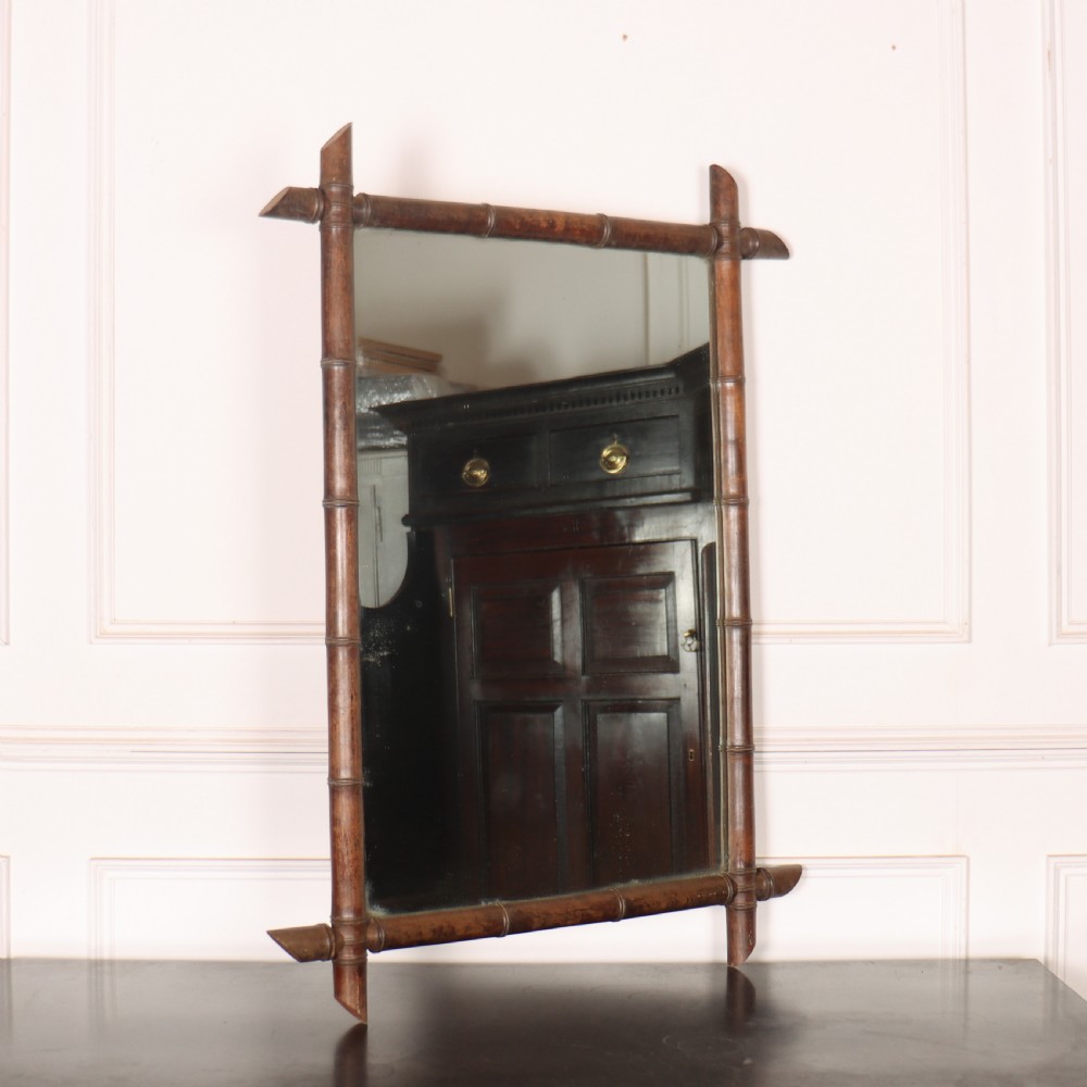 French Faux Bamboo Mirror