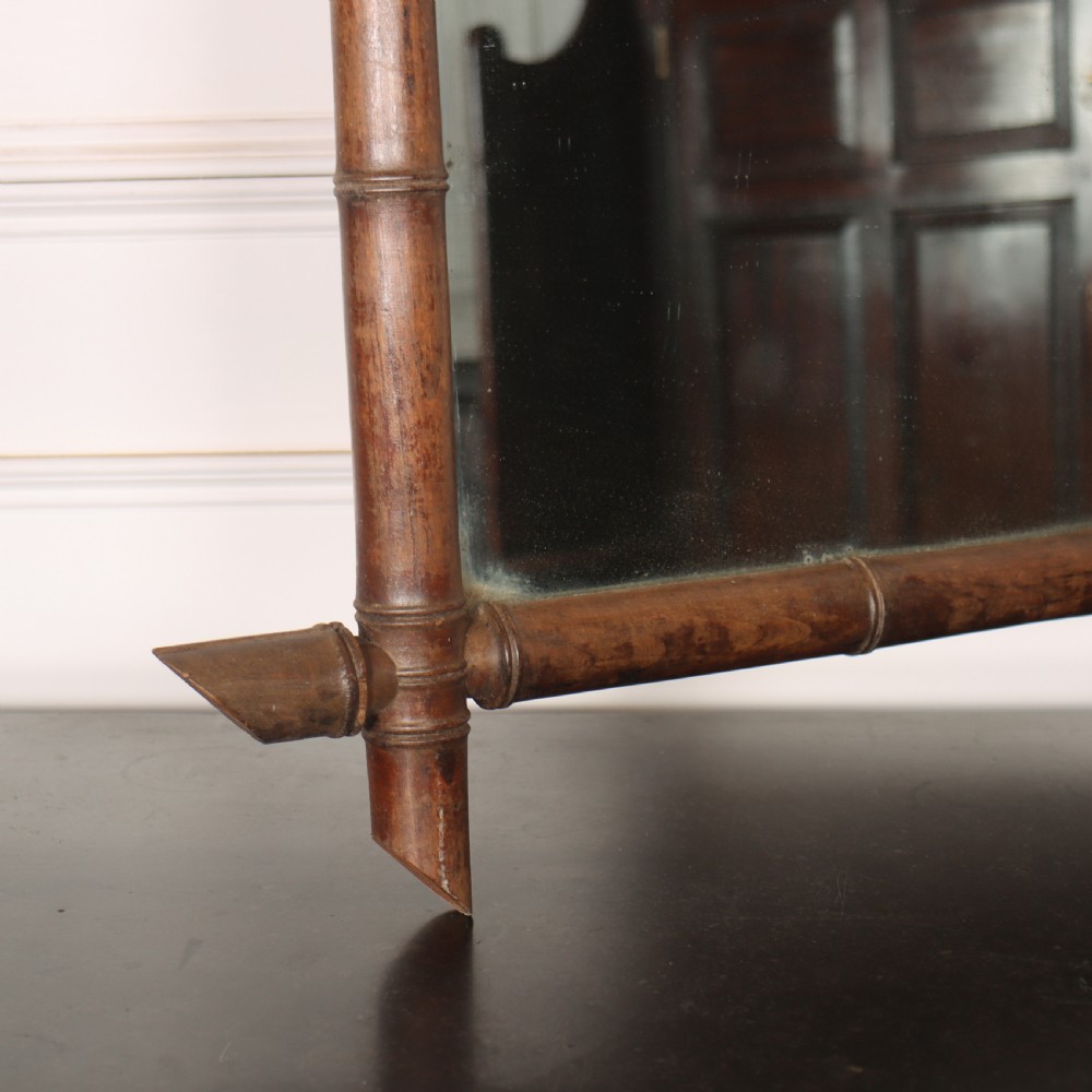 French Faux Bamboo Mirror View II