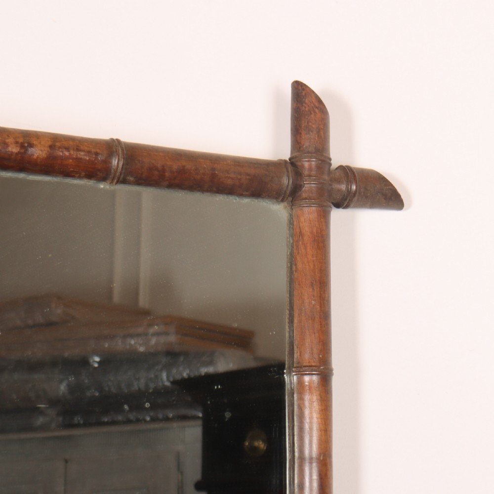 French Faux Bamboo Mirror View V