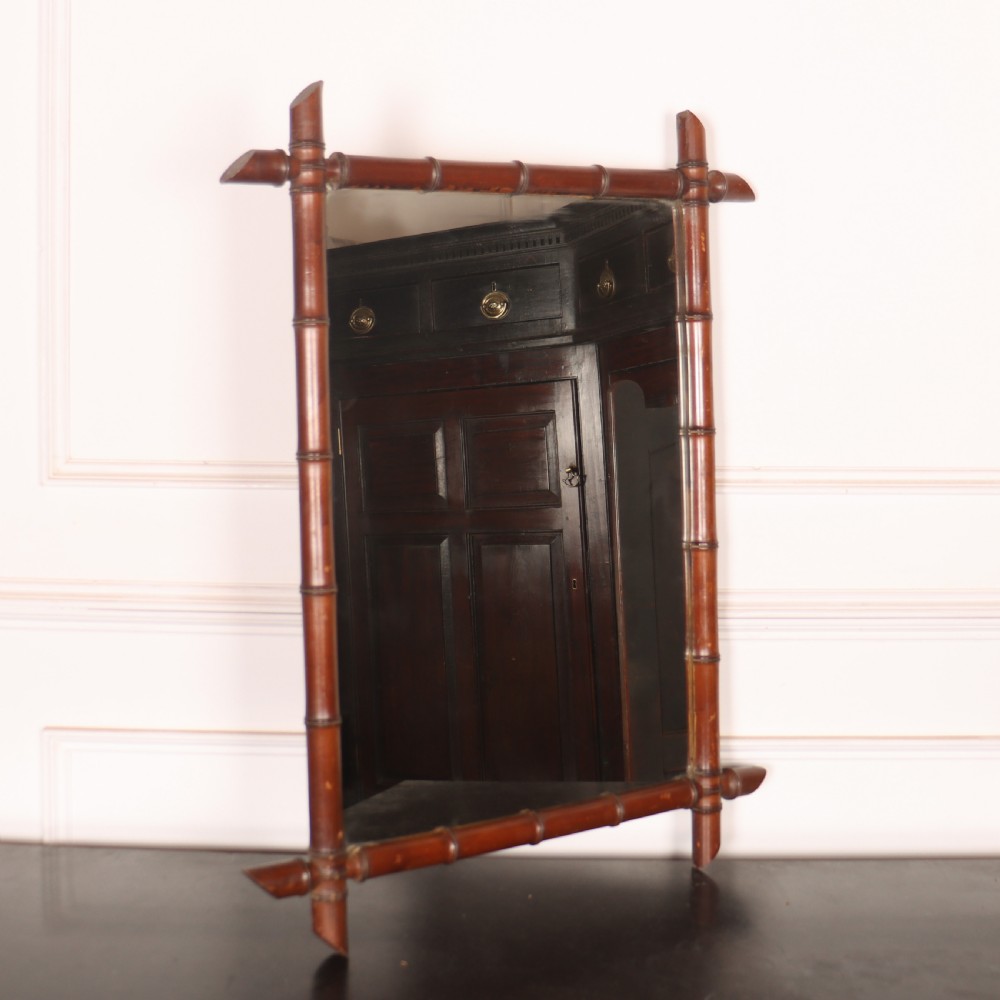 French Faux Bamboo Mirror