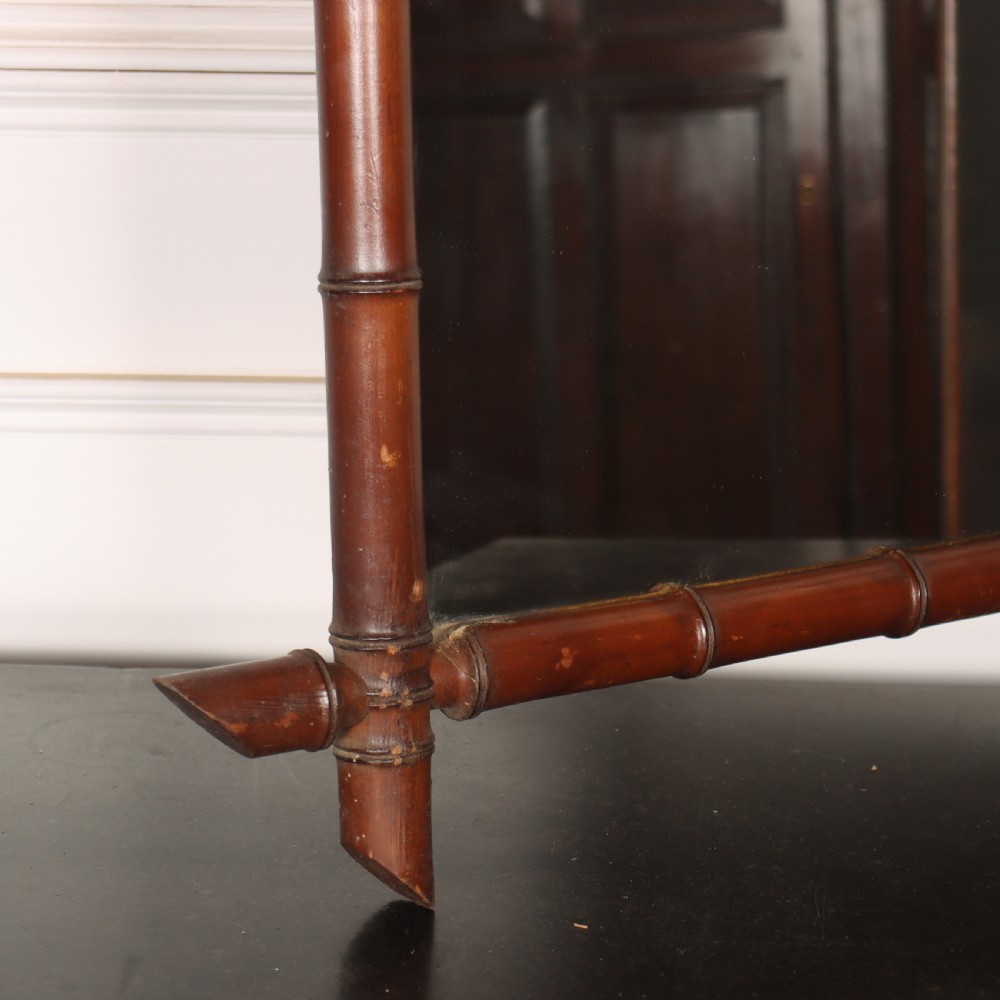 French Faux Bamboo Mirror View II