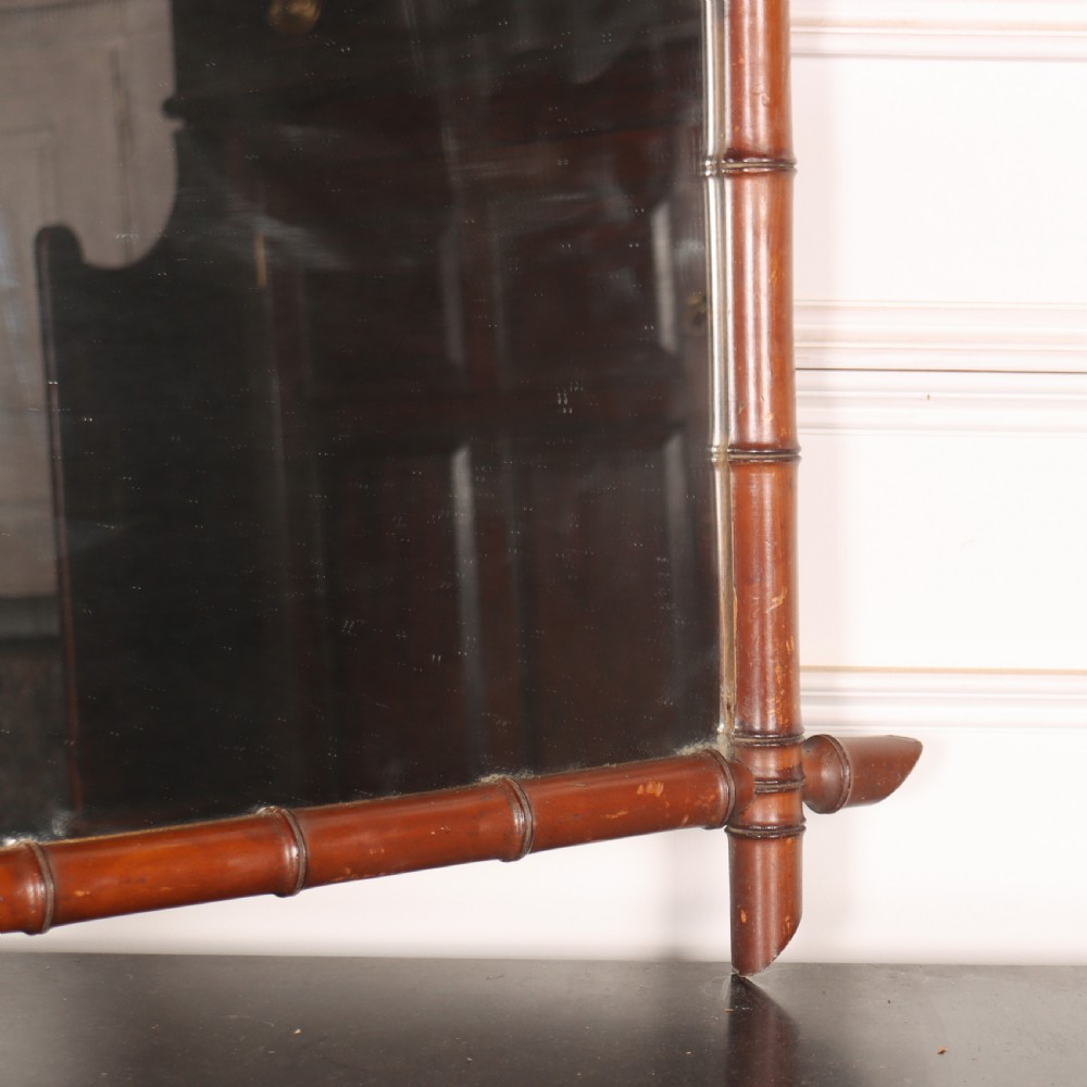 French Faux Bamboo Mirror View III
