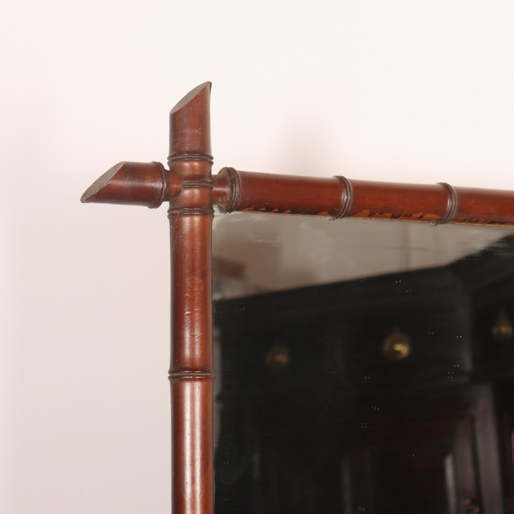 French Faux Bamboo Mirror View IV