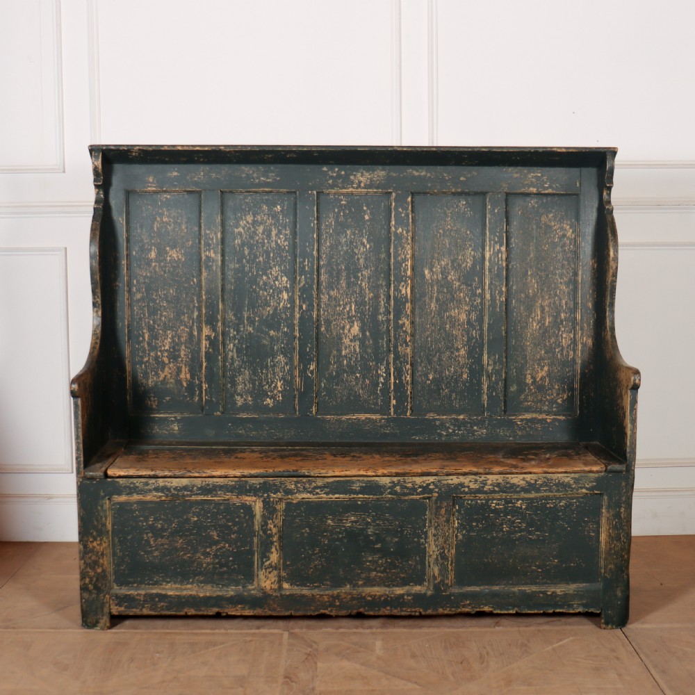 Welsh Painted Box Settle
