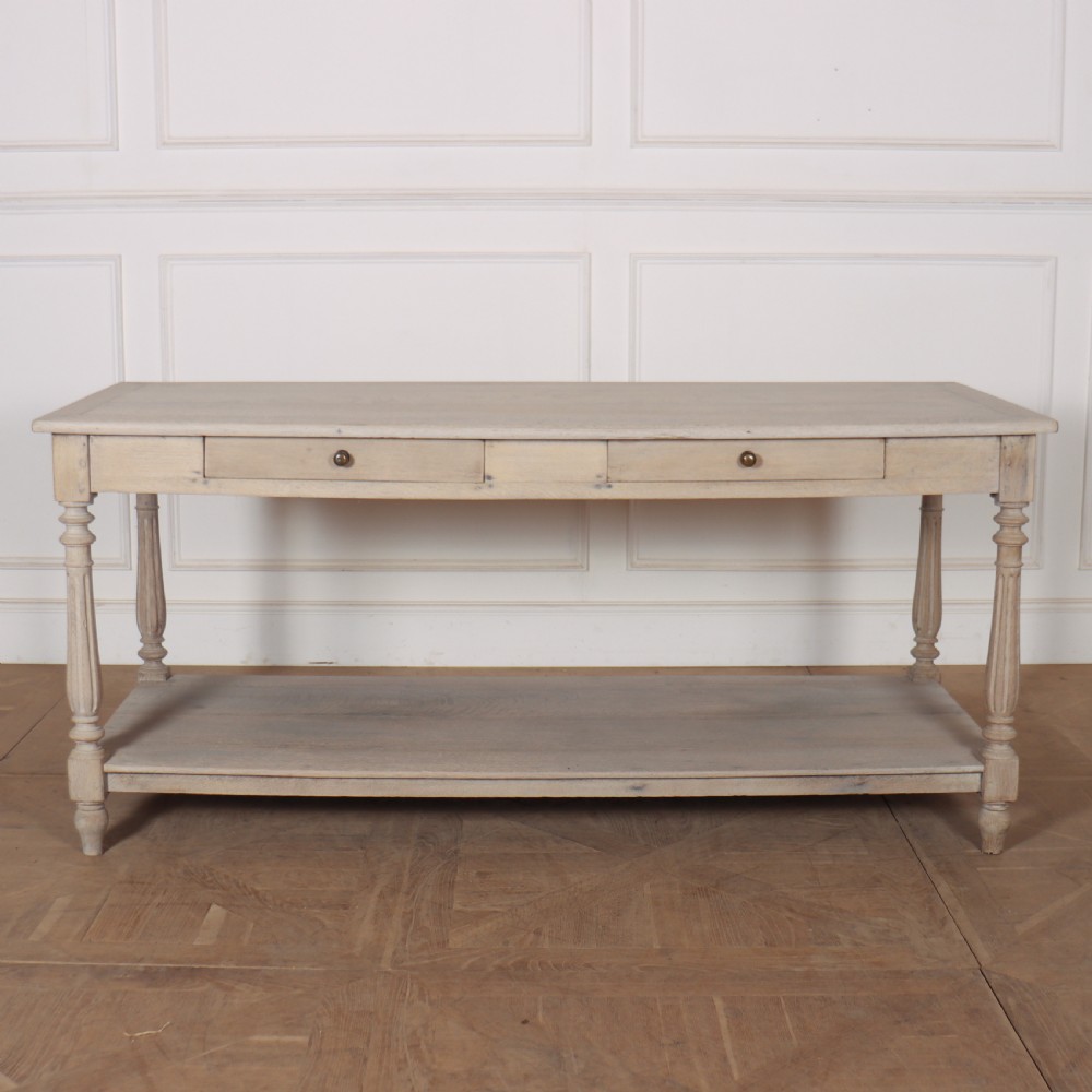 French Bleached Oak Drapers Table