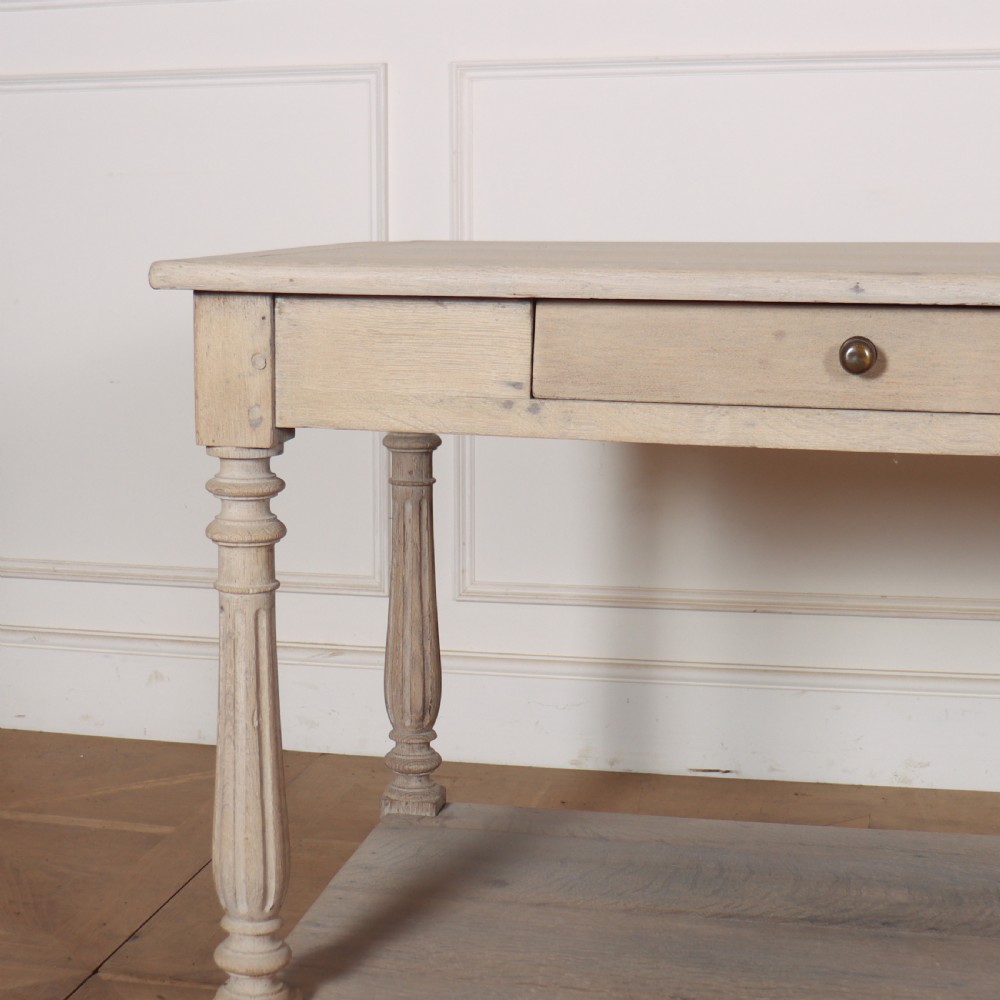 French Bleached Oak Drapers Table View II