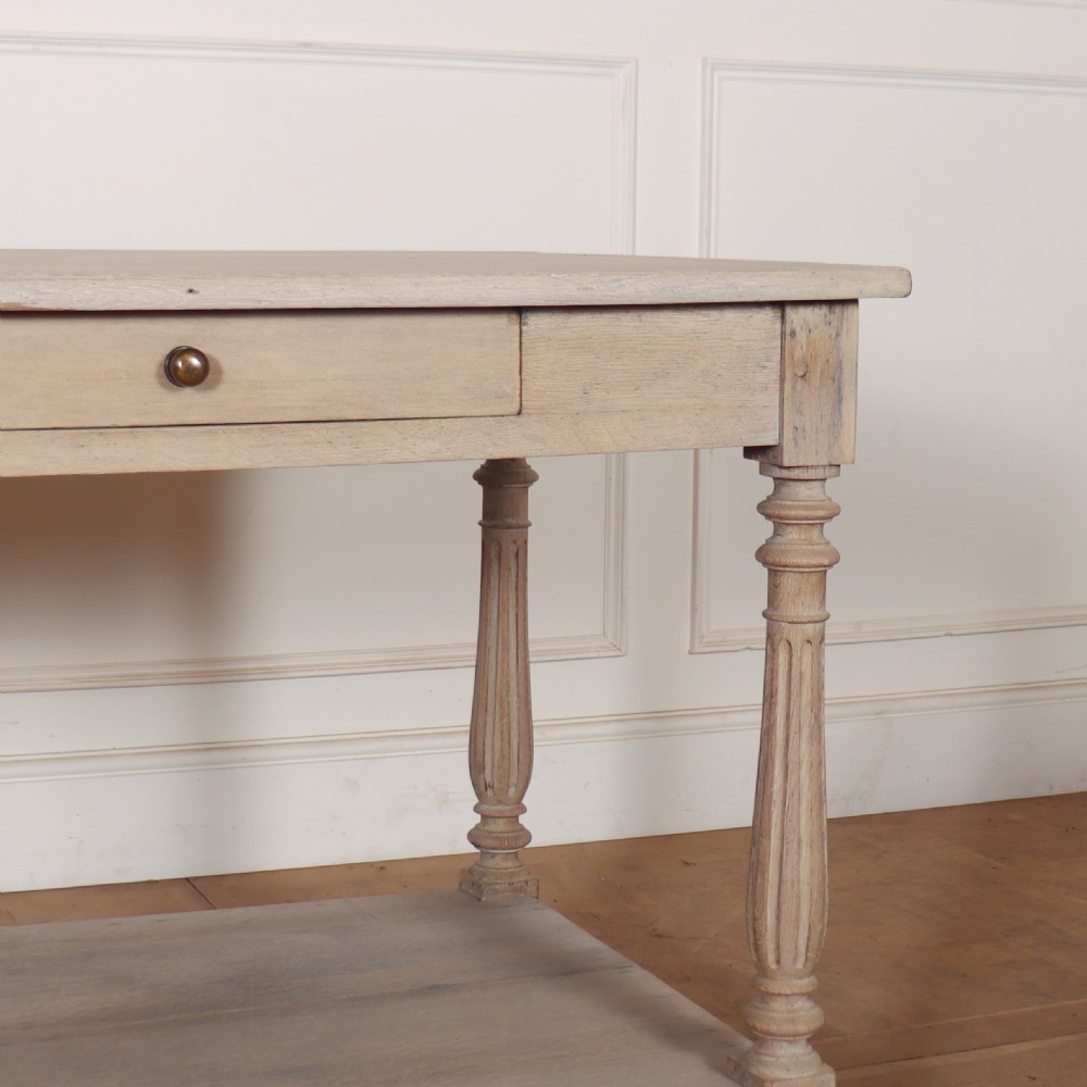 French Bleached Oak Drapers Table View IV