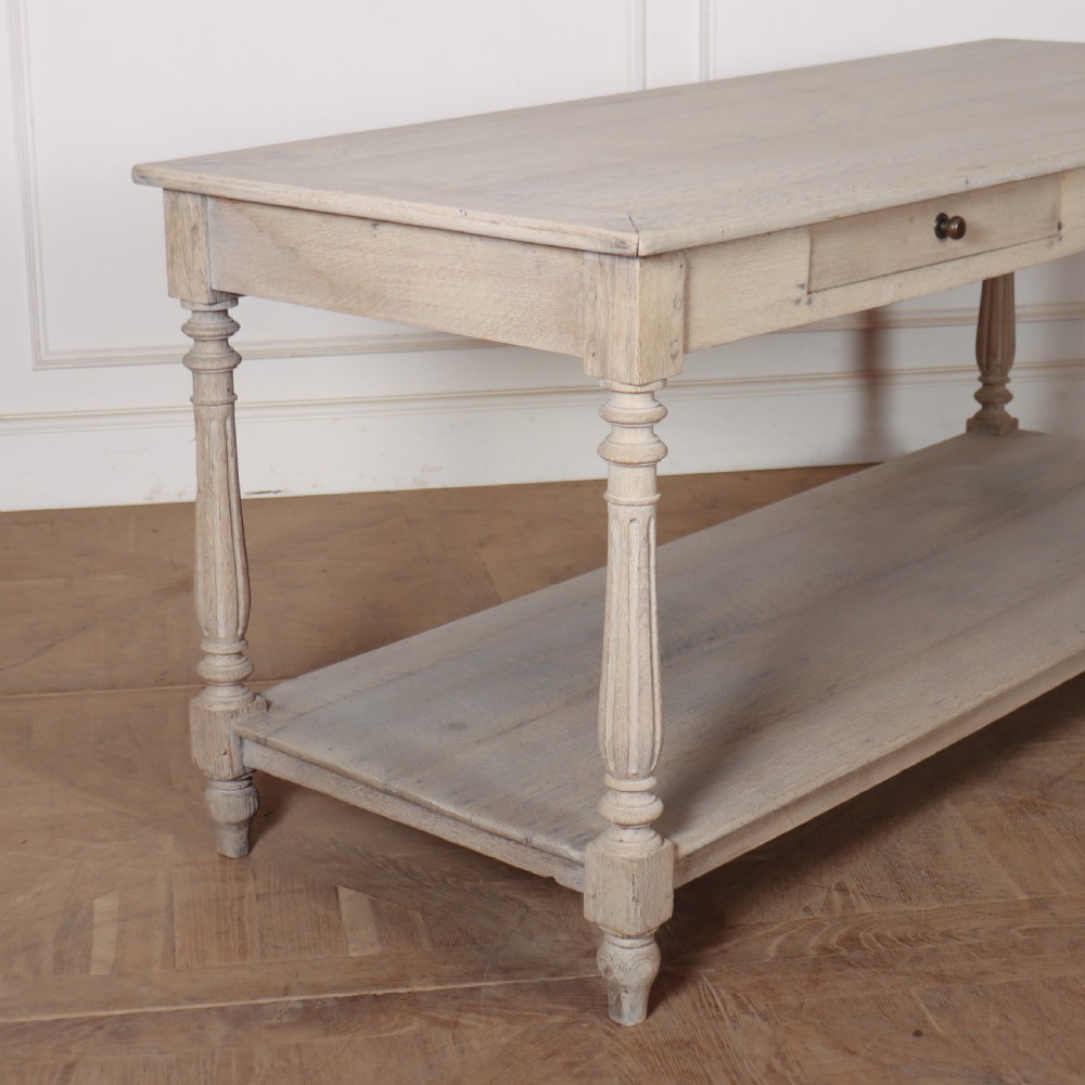French Bleached Oak Drapers Table View VII