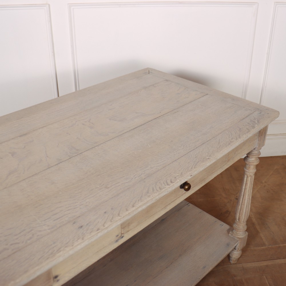 French Bleached Oak Drapers Table View IX