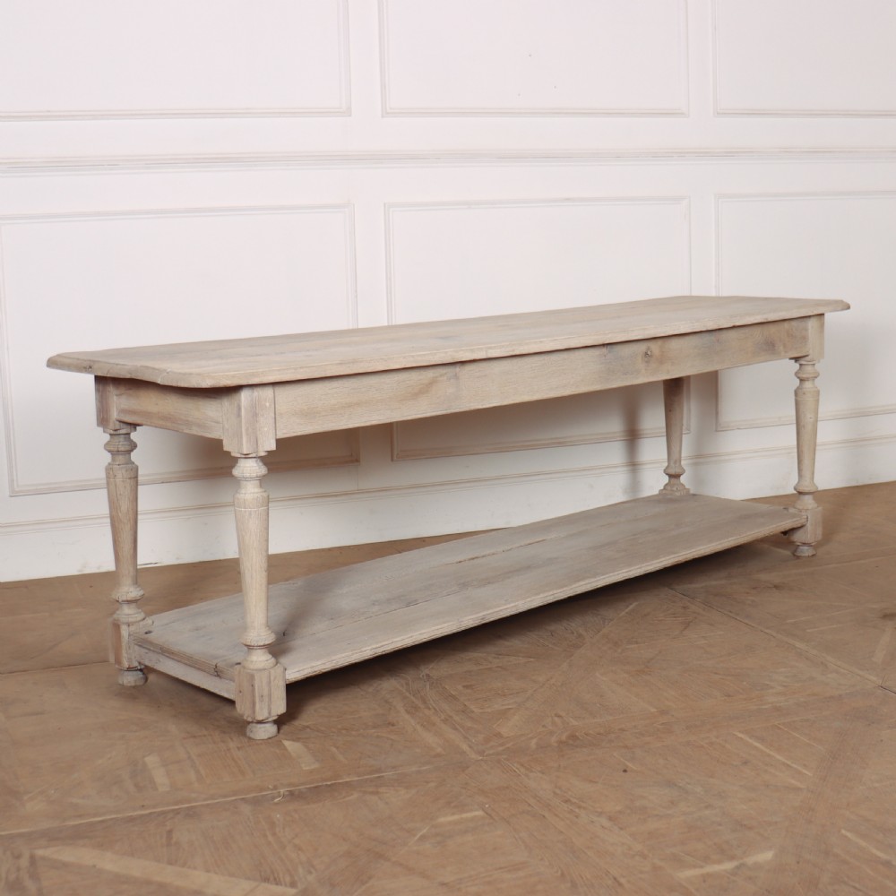 French Bleached Oak Drapers Table