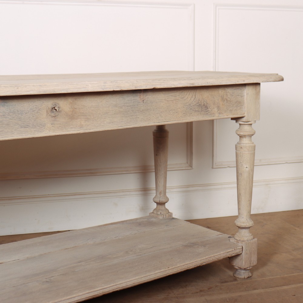 French Bleached Oak Drapers Table View III