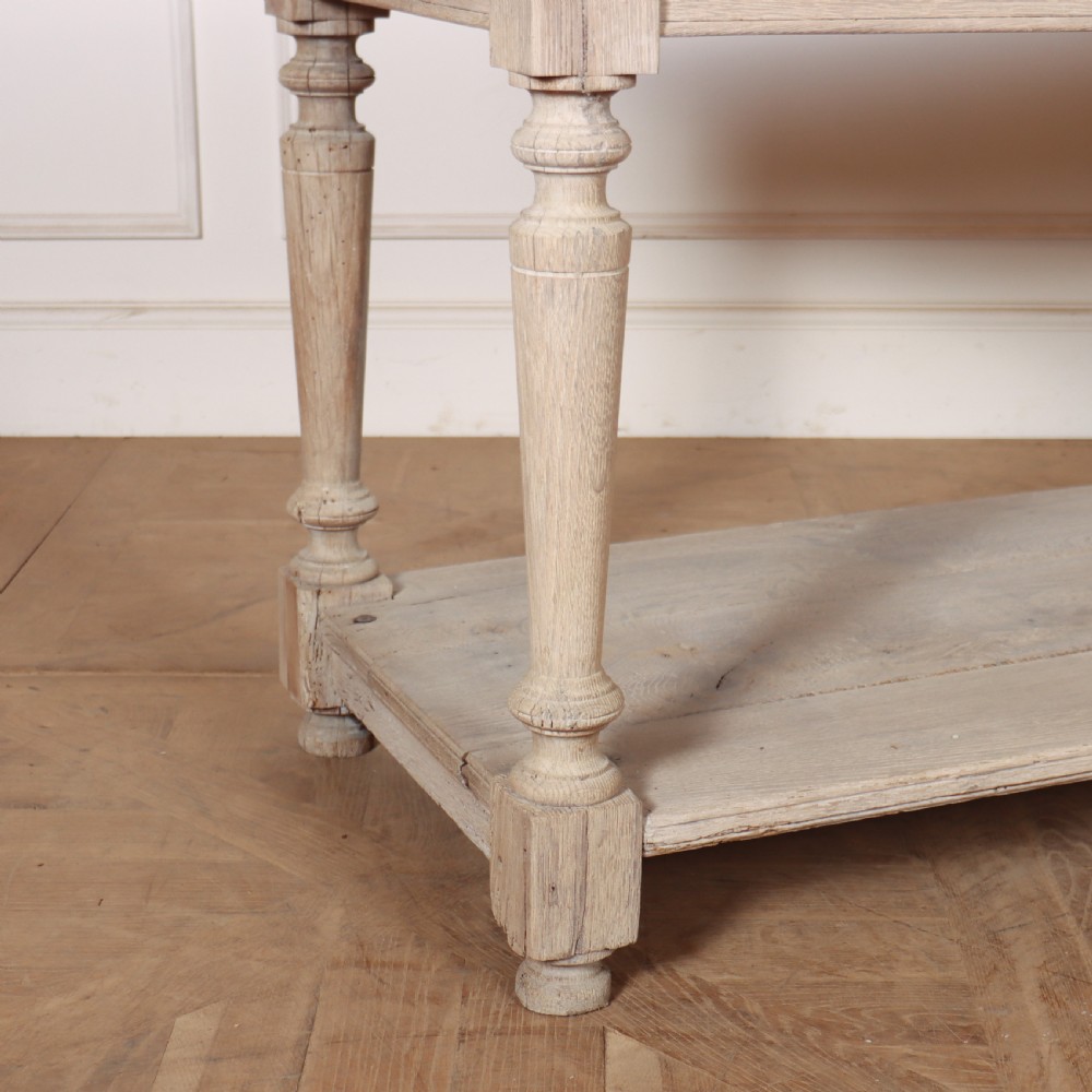 French Bleached Oak Drapers Table View IV