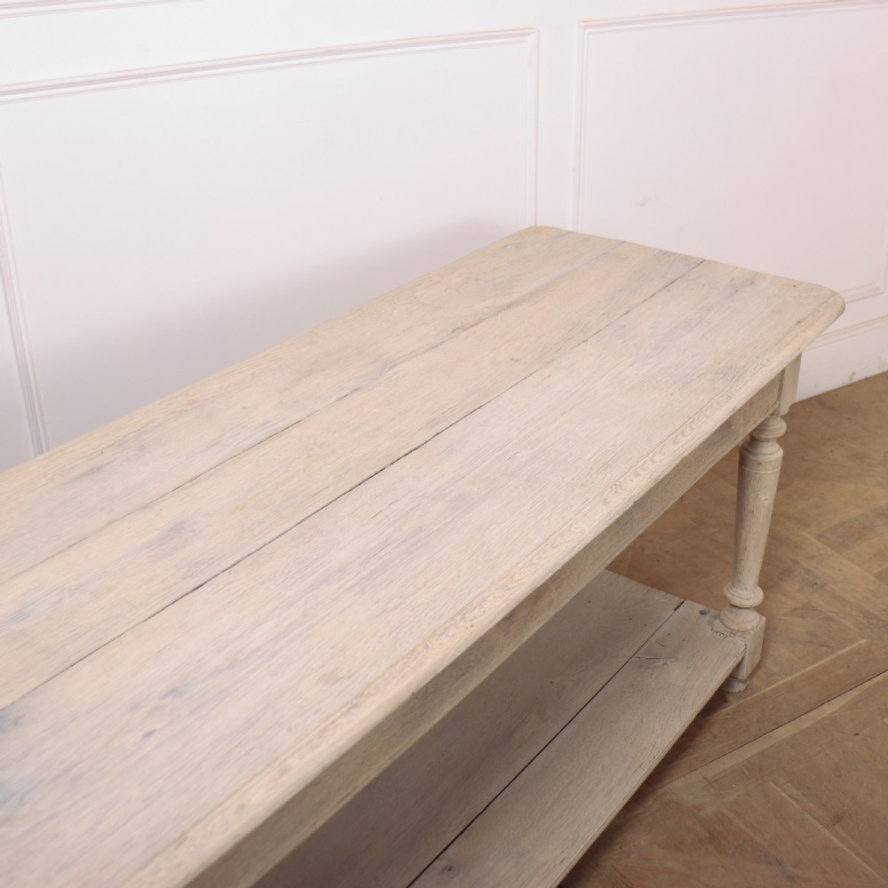 French Bleached Oak Drapers Table View V