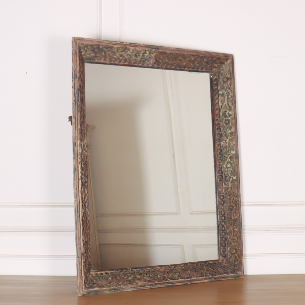 Pair of Large Painted Fretwork Mirrors