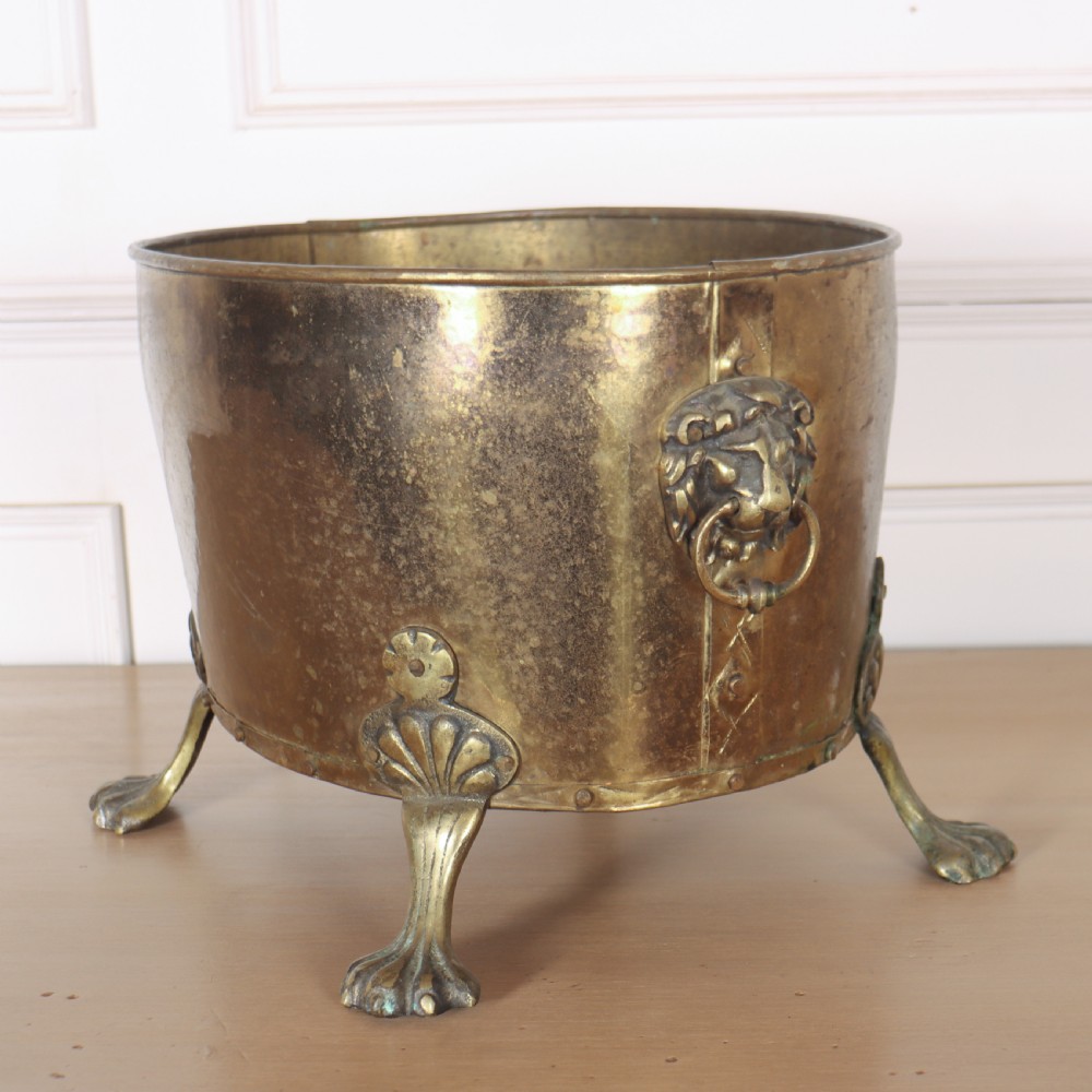 19th Century Brass Coal Bin View III