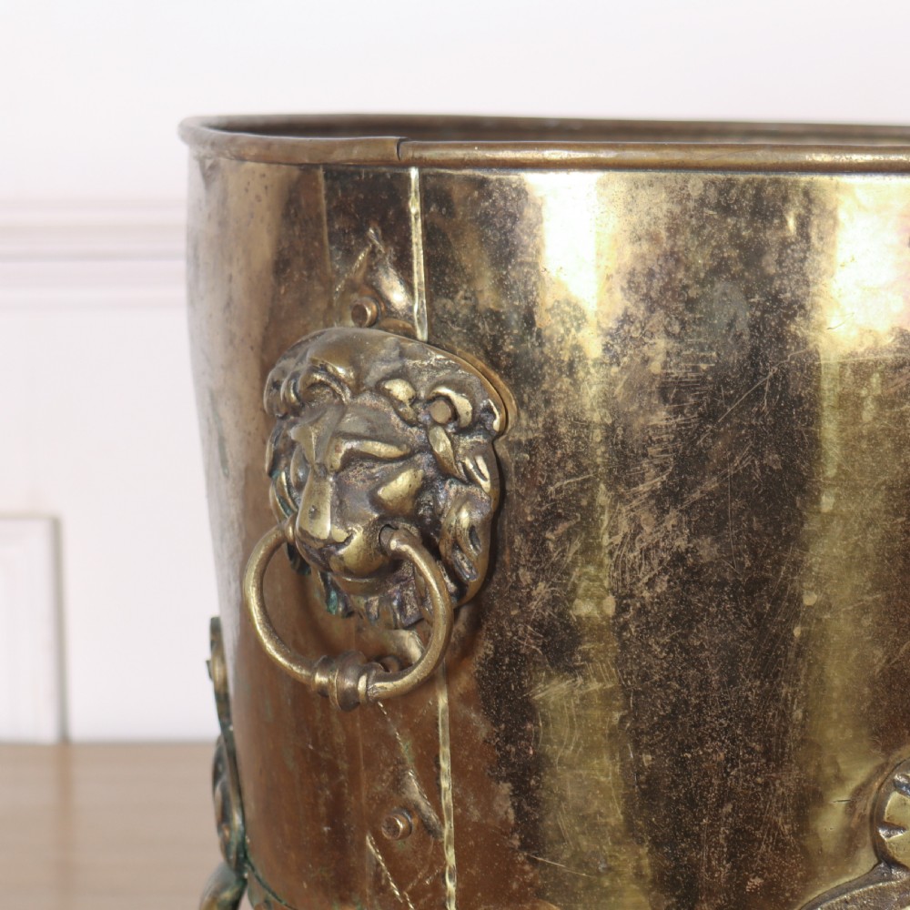 19th Century Brass Coal Bin View IV