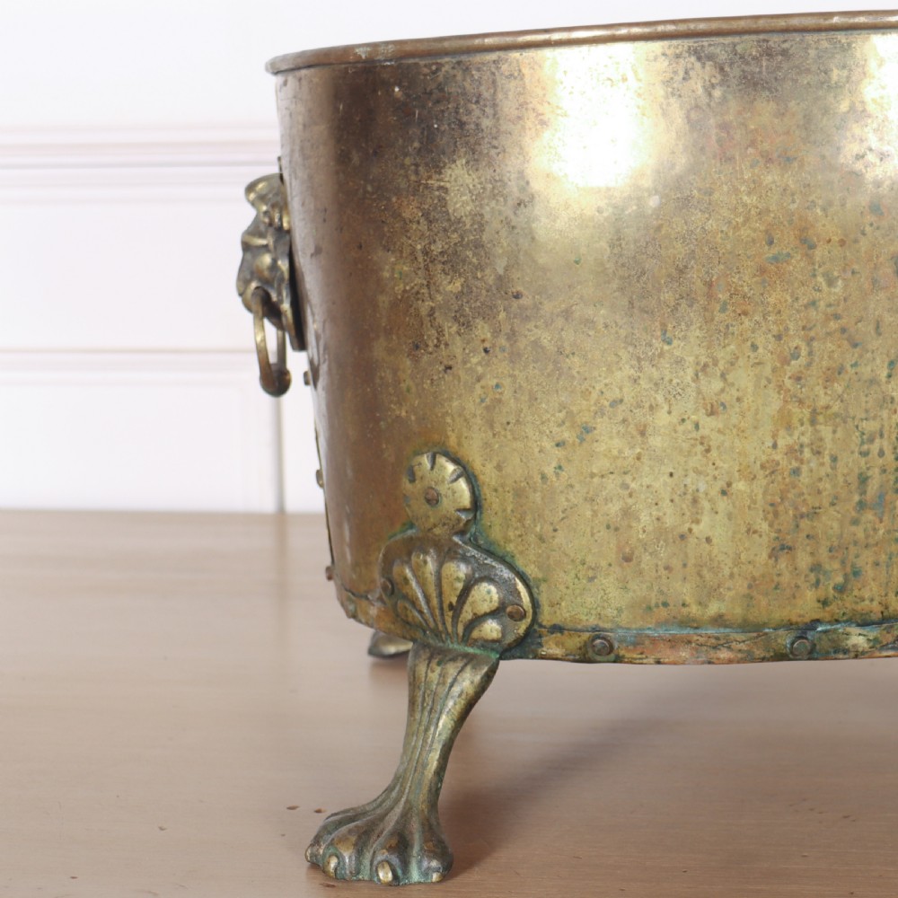 19th Century Brass Coal Bin View VI