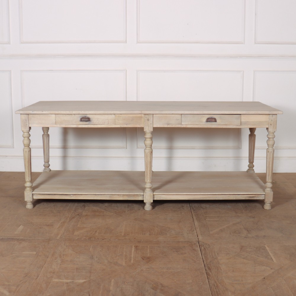 French Bleached Oak Drapers Table