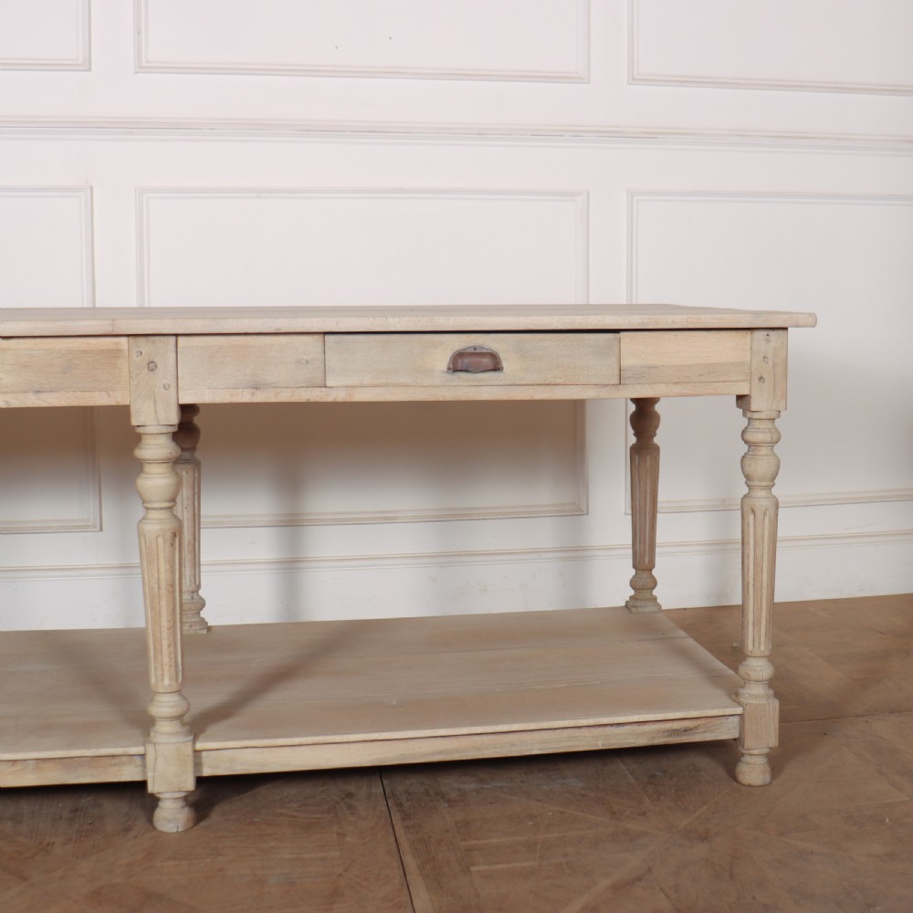 French Bleached Oak Drapers Table View III
