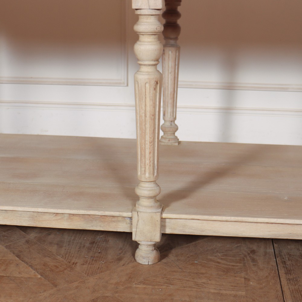 French Bleached Oak Drapers Table View IV
