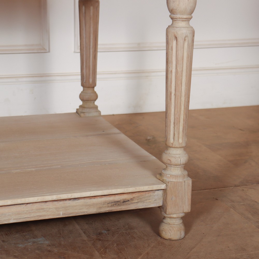 French Bleached Oak Drapers Table View V