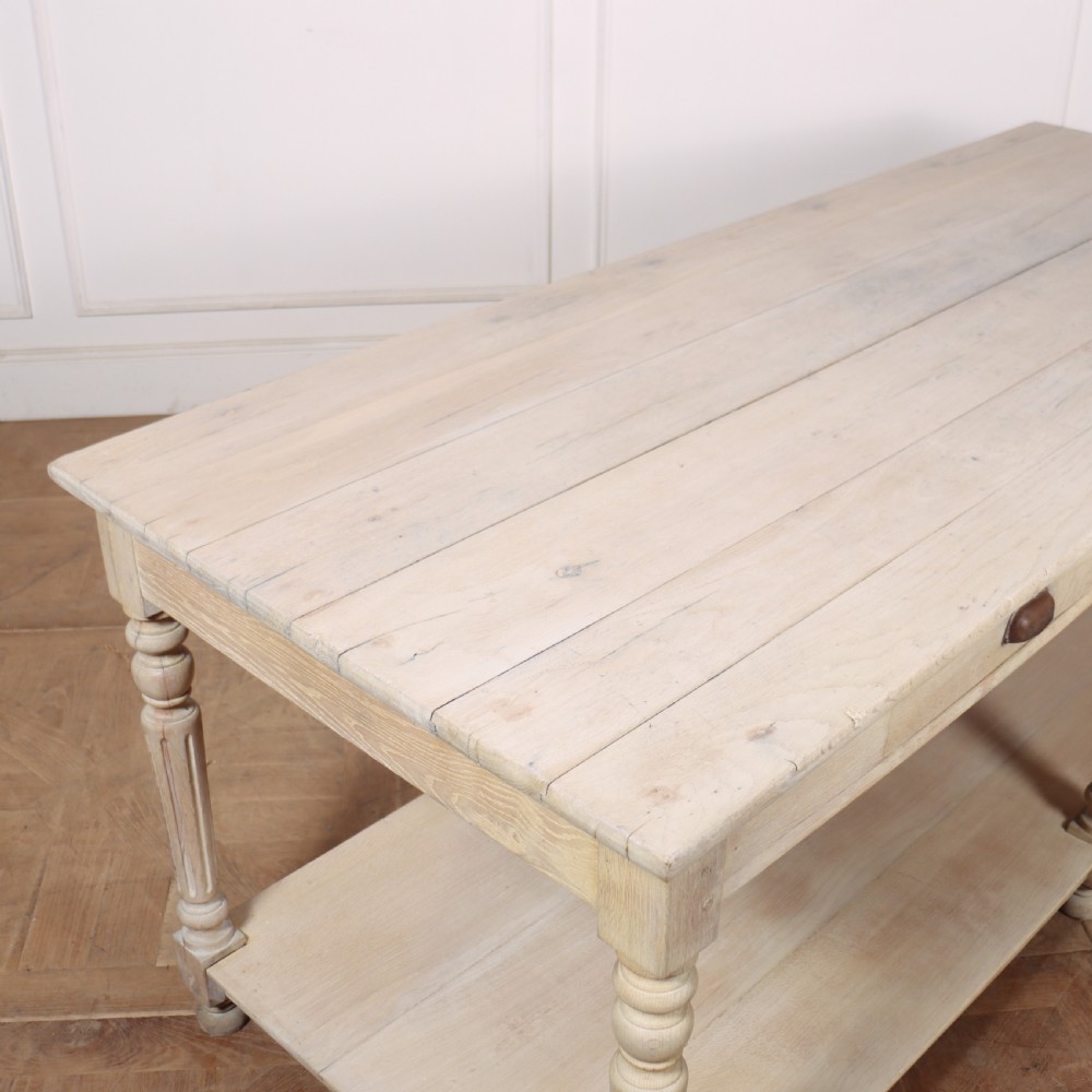 French Bleached Oak Drapers Table View VII