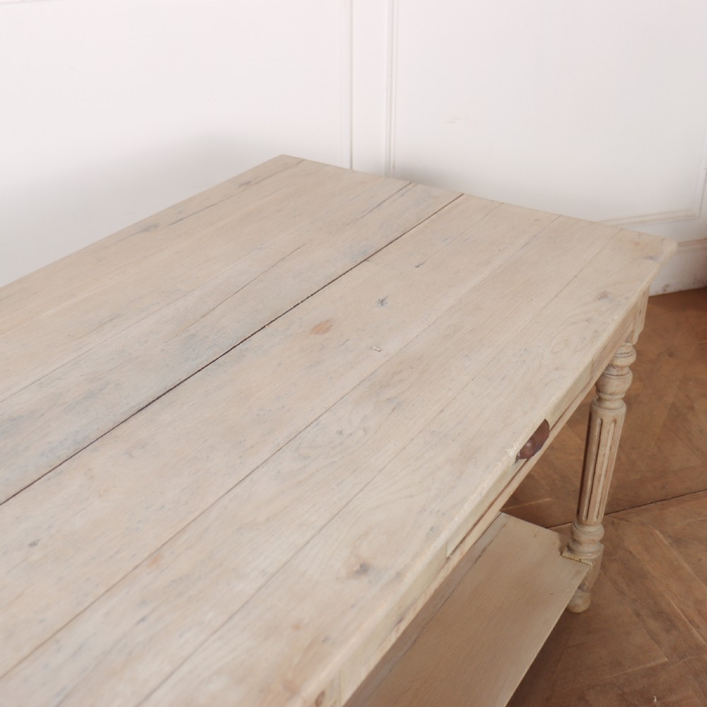 French Bleached Oak Drapers Table View VIII