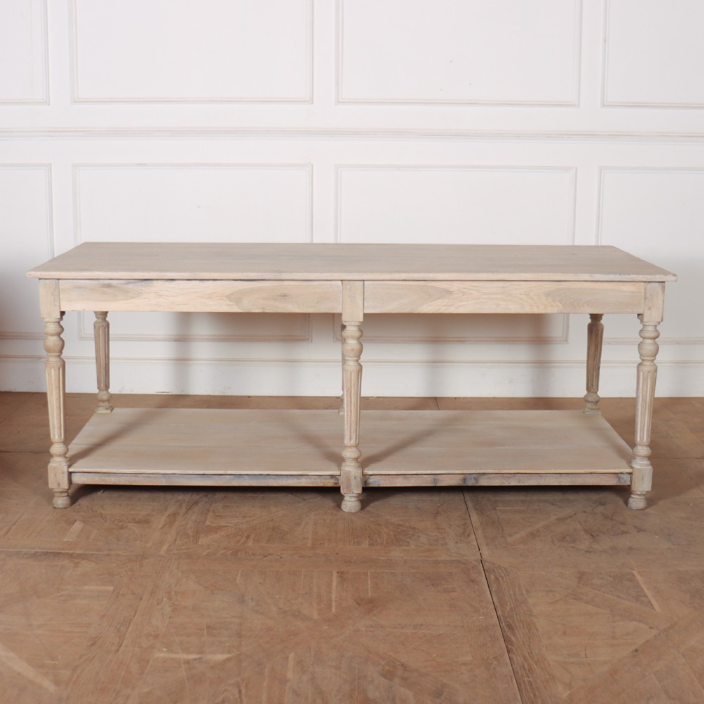 French Bleached Oak Drapers Table View IX