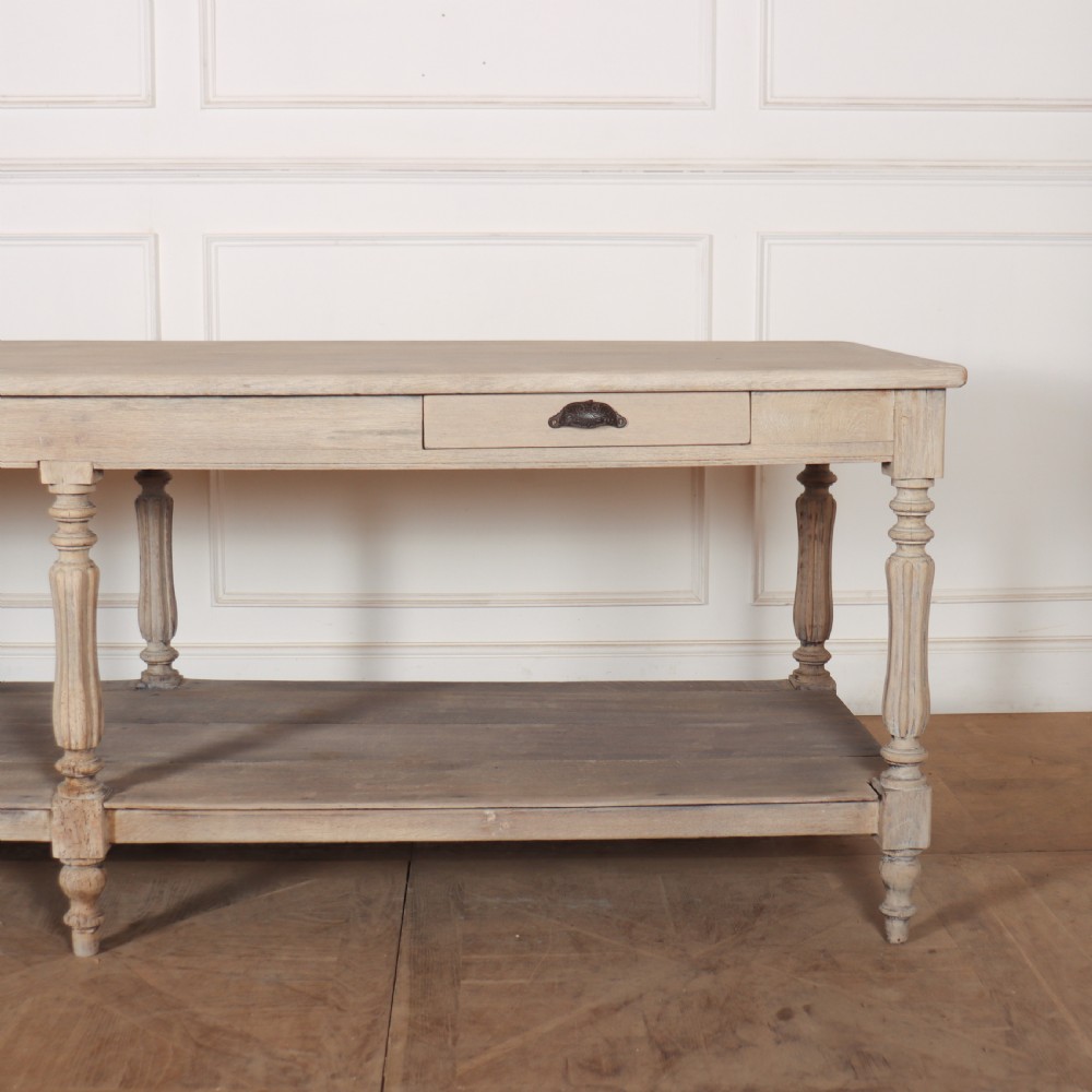 French Bleached Oak Drapers Table View III