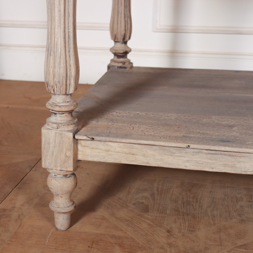 French Bleached Oak Drapers Table View IV