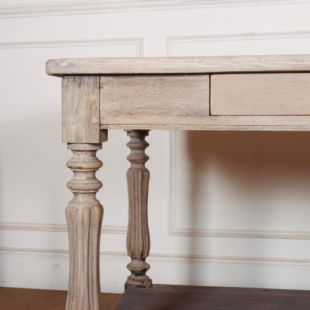French Bleached Oak Drapers Table View V
