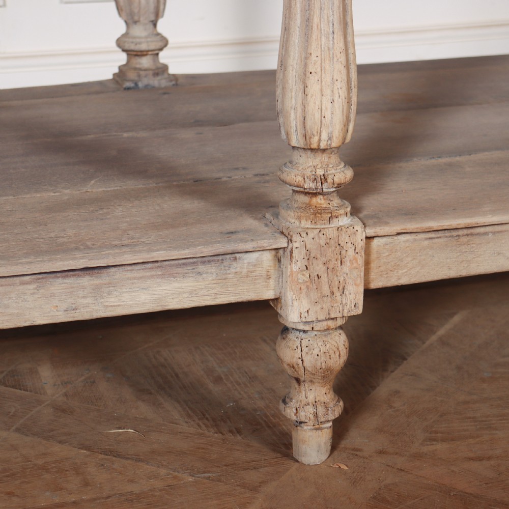 French Bleached Oak Drapers Table View VII
